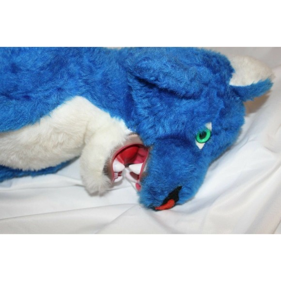 Vintage Rushton Rubber Face University Of Kentucky Wildcat Plush Blue Cat Lion - Picture 10 of 10